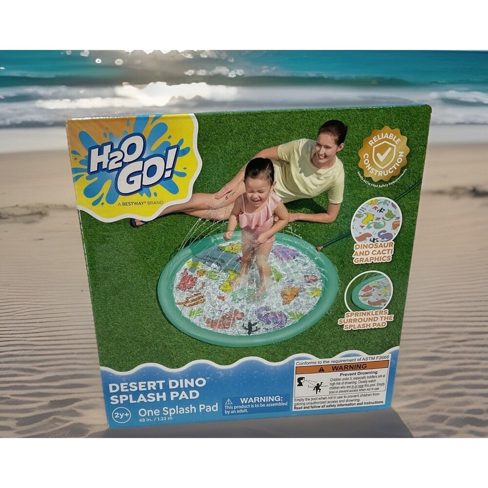 H2O Go Desert Dino Sprinklers Splash Pad  2 Years +,48in/1.22m